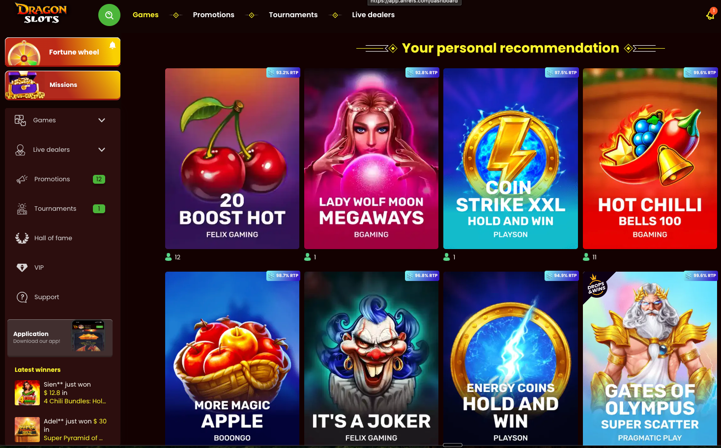 dragon slots pokies